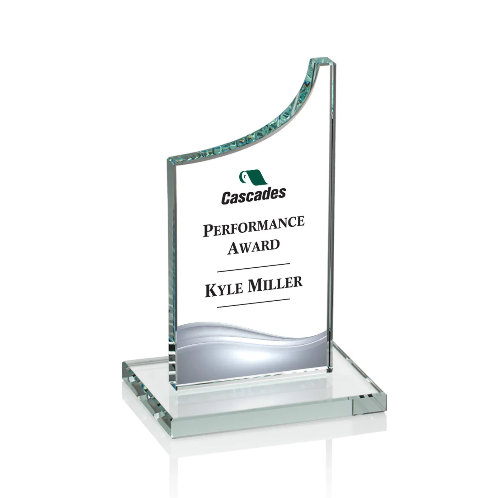 Promotional Starfire Crystal Award With a Grooved Peak, awards for safety achievement programs