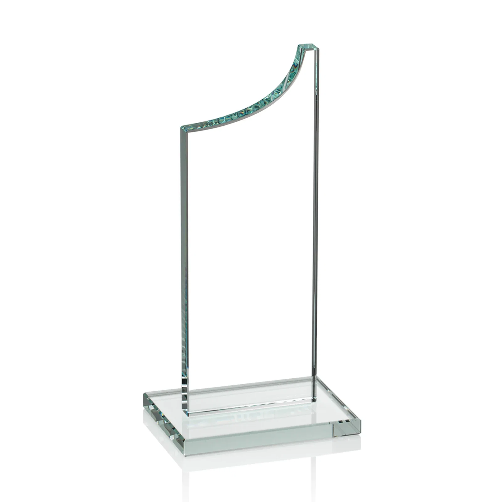 Customized Starfire Crystal Award With a Grooved Peak, awards for retirement presentations