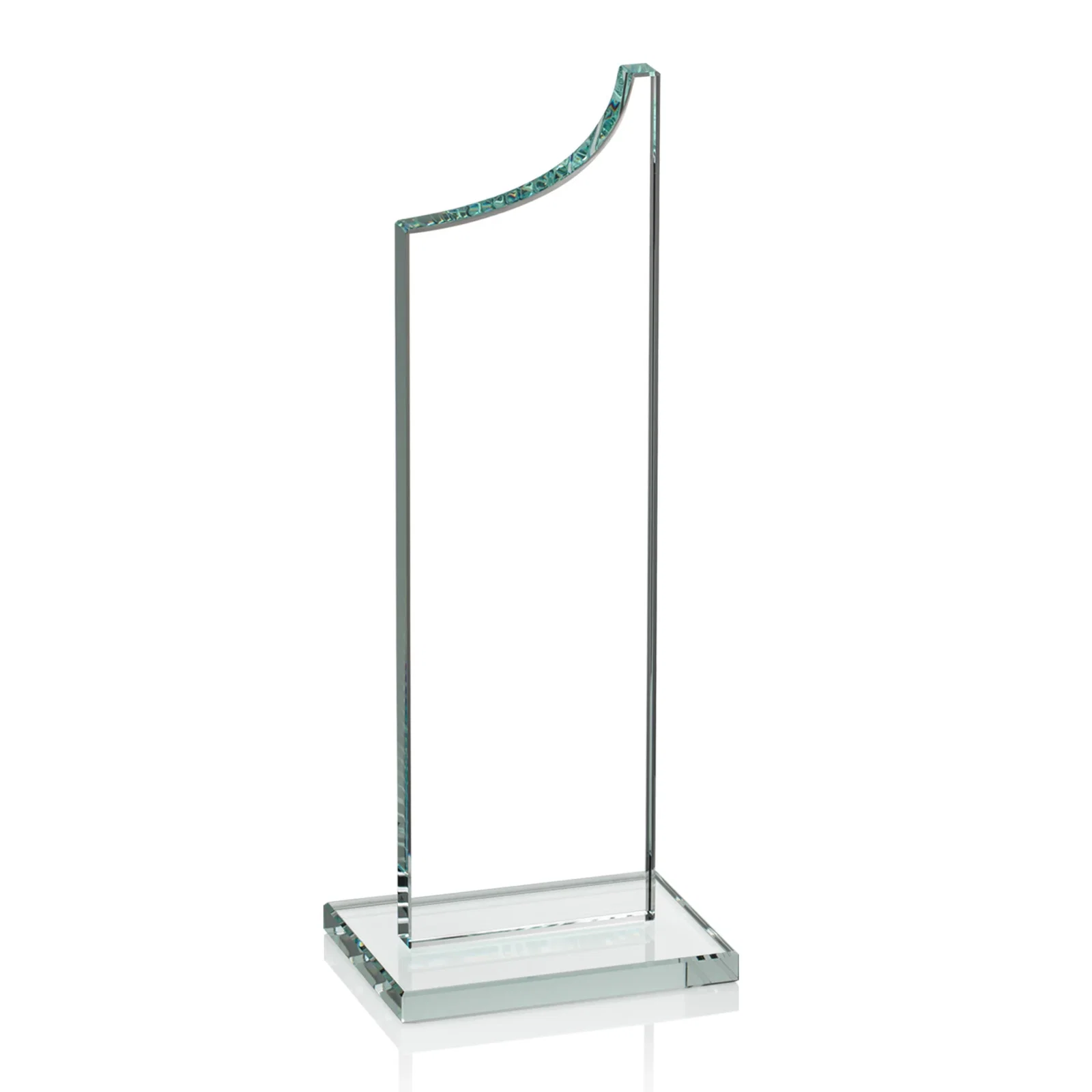 Customized Starfire Crystal Award With a Grooved Peak, awards for team milestone celebrations