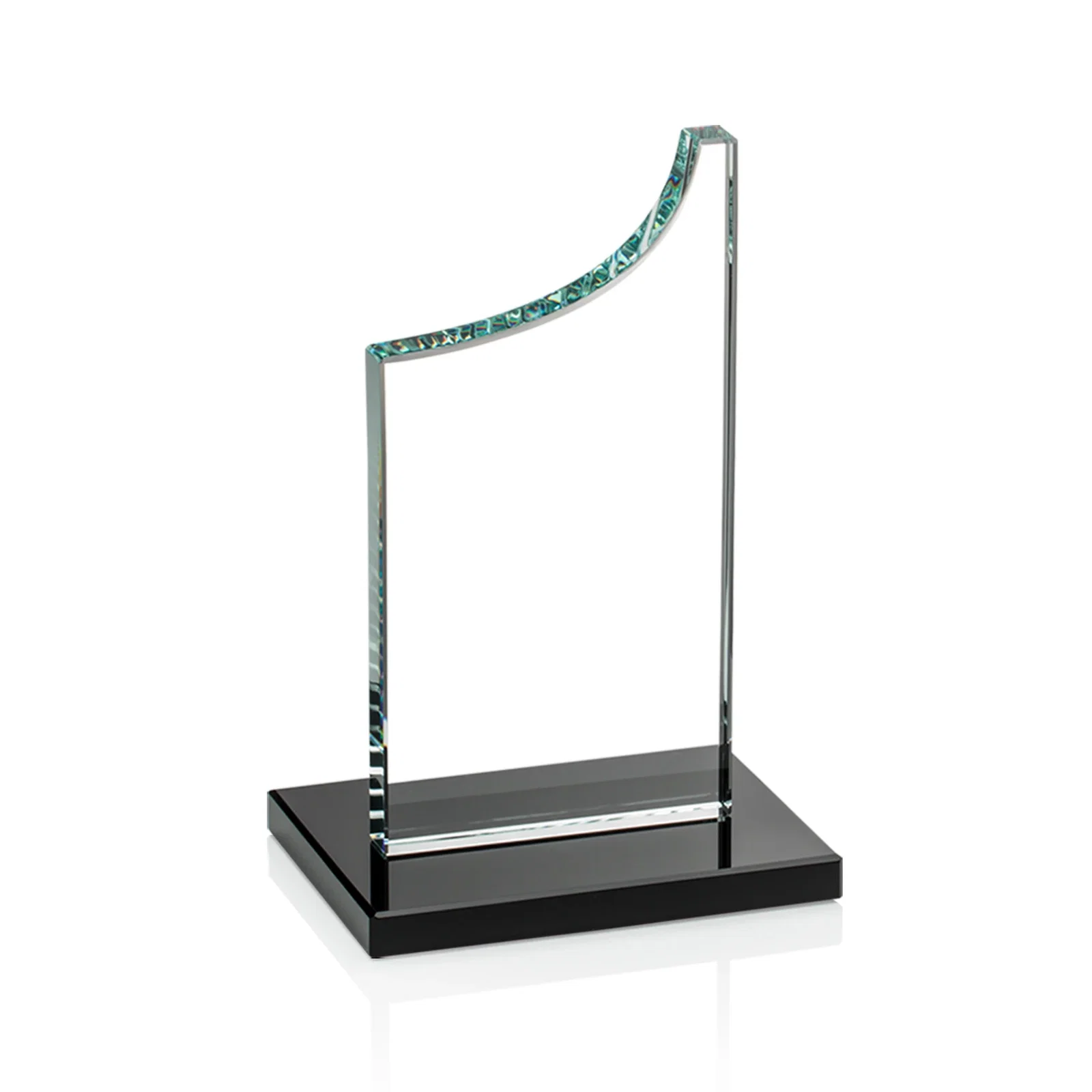 Customized Starfire Crystal Award With a Grooved Peak, awards for volunteer appreciation