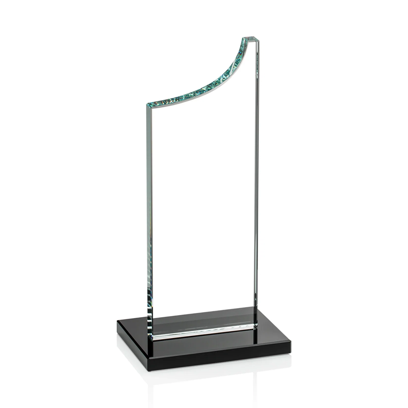 Customized Starfire Crystal Award With a Grooved Peak, awards for dealer and partner awards