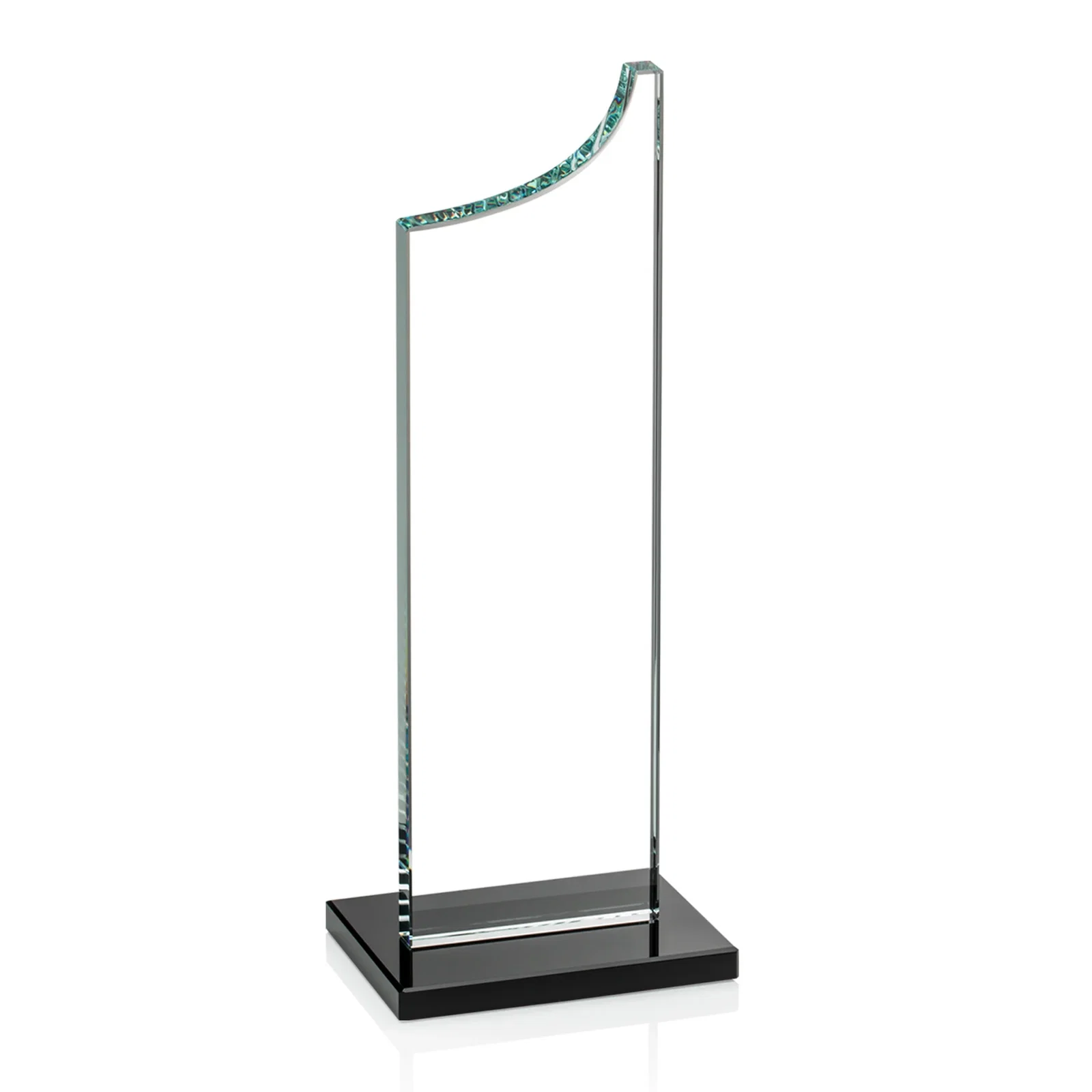 Customized Starfire Crystal Award With a Grooved Peak, awards for company anniversary events