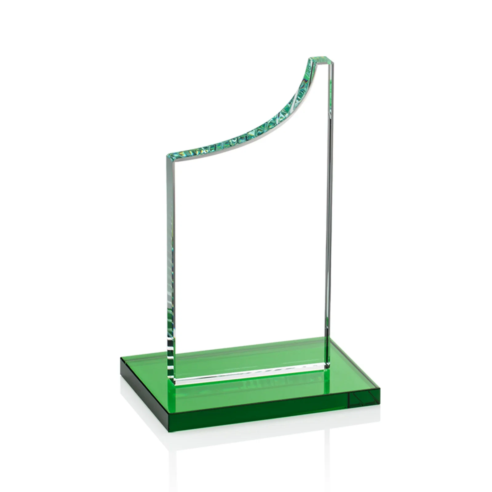 Custom Starfire Crystal Award With a Grooved Peak, awards, with your logo for employee recognition