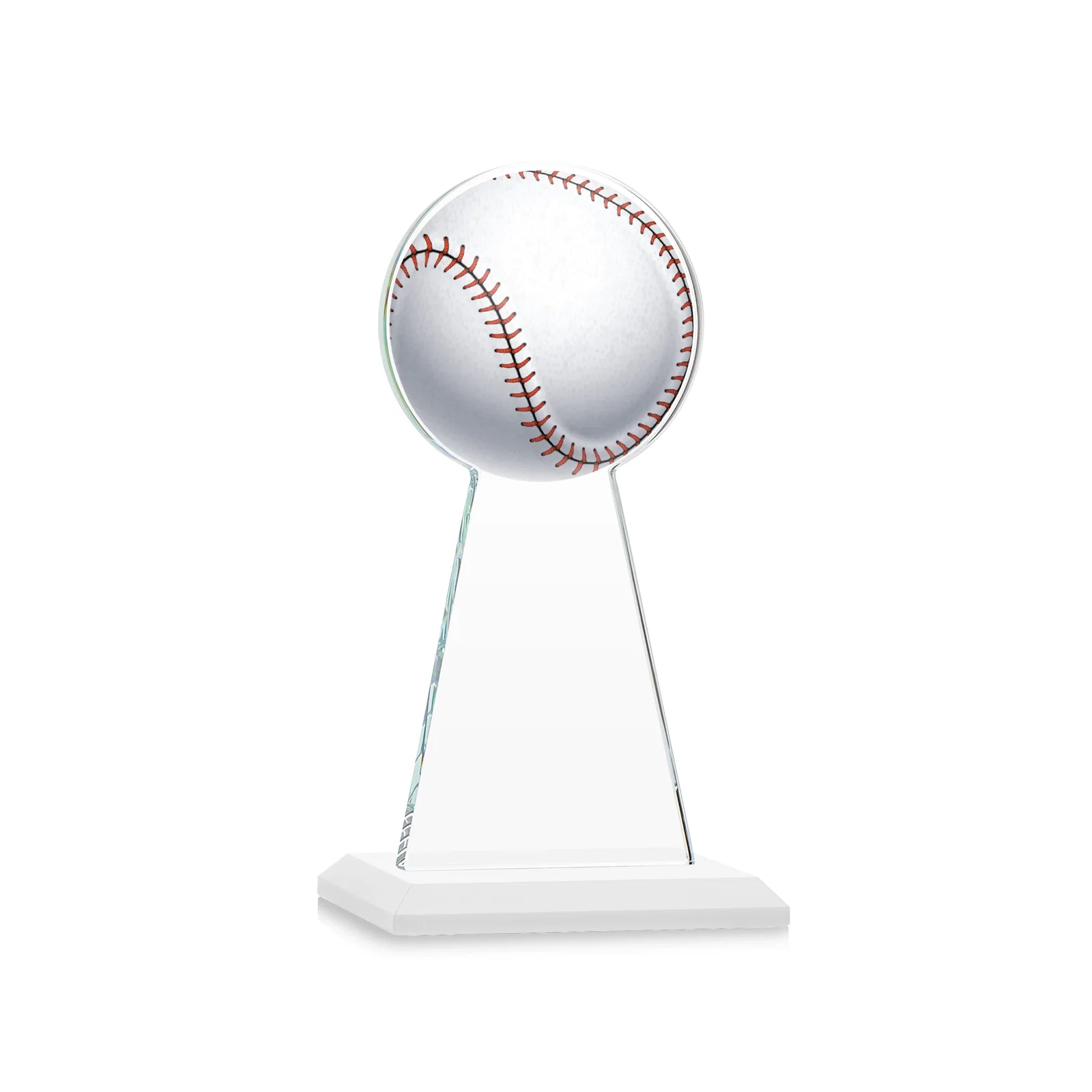 Custom Starfire Crystal Summit Award - Baseball, with your logo for sales achievement awards