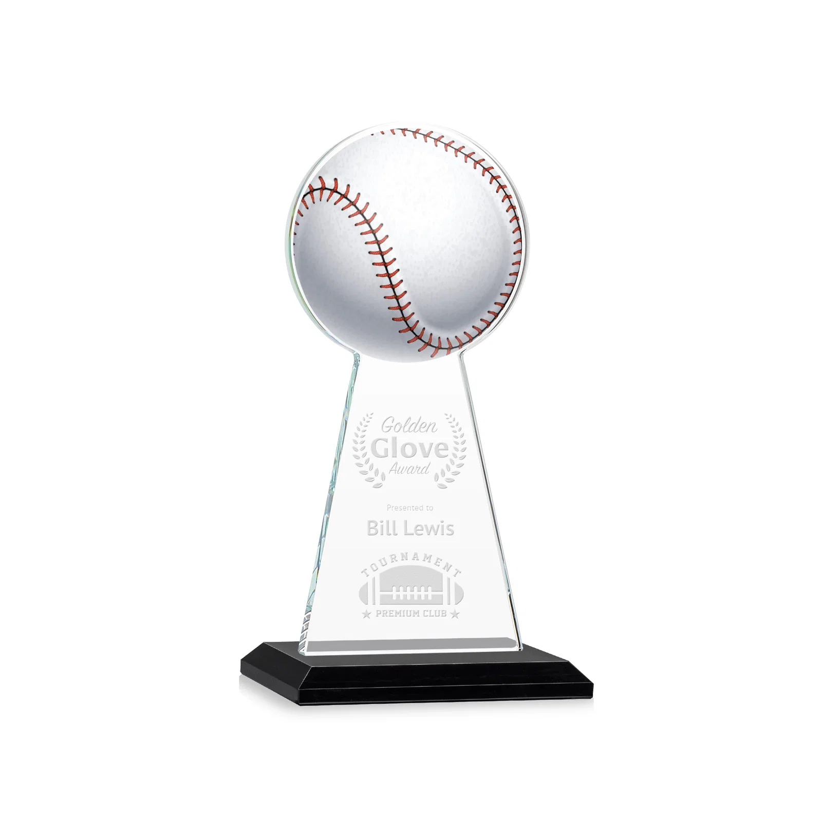 Custom Starfire Crystal Summit Award - Baseball for dealer and partner awards