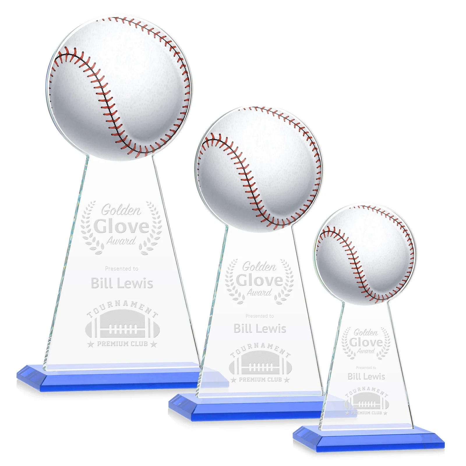 Promotional Starfire Crystal Summit Award - Baseball for corporate award ceremonies