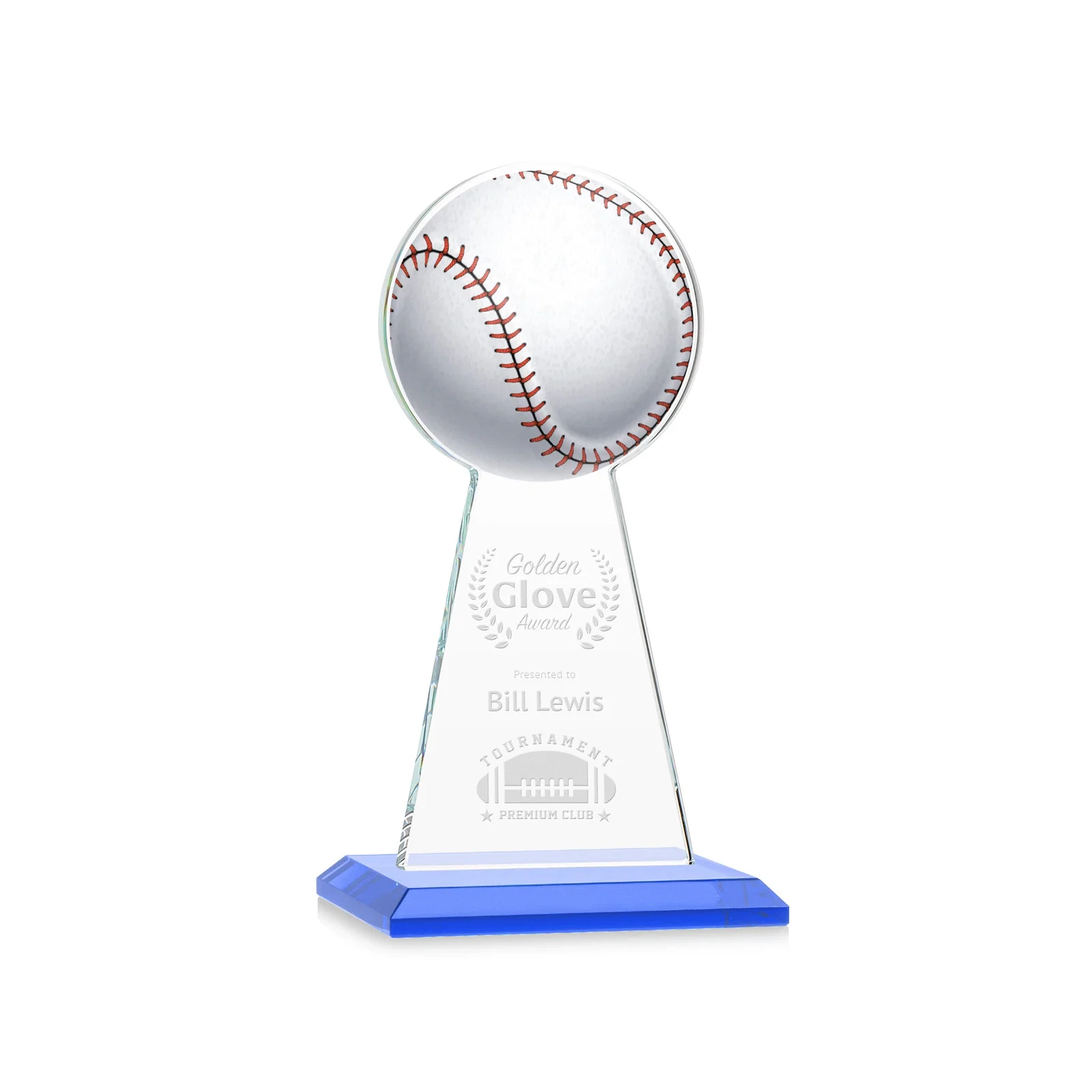 Promotional Starfire Crystal Summit Award - Baseball for service anniversary gifts
