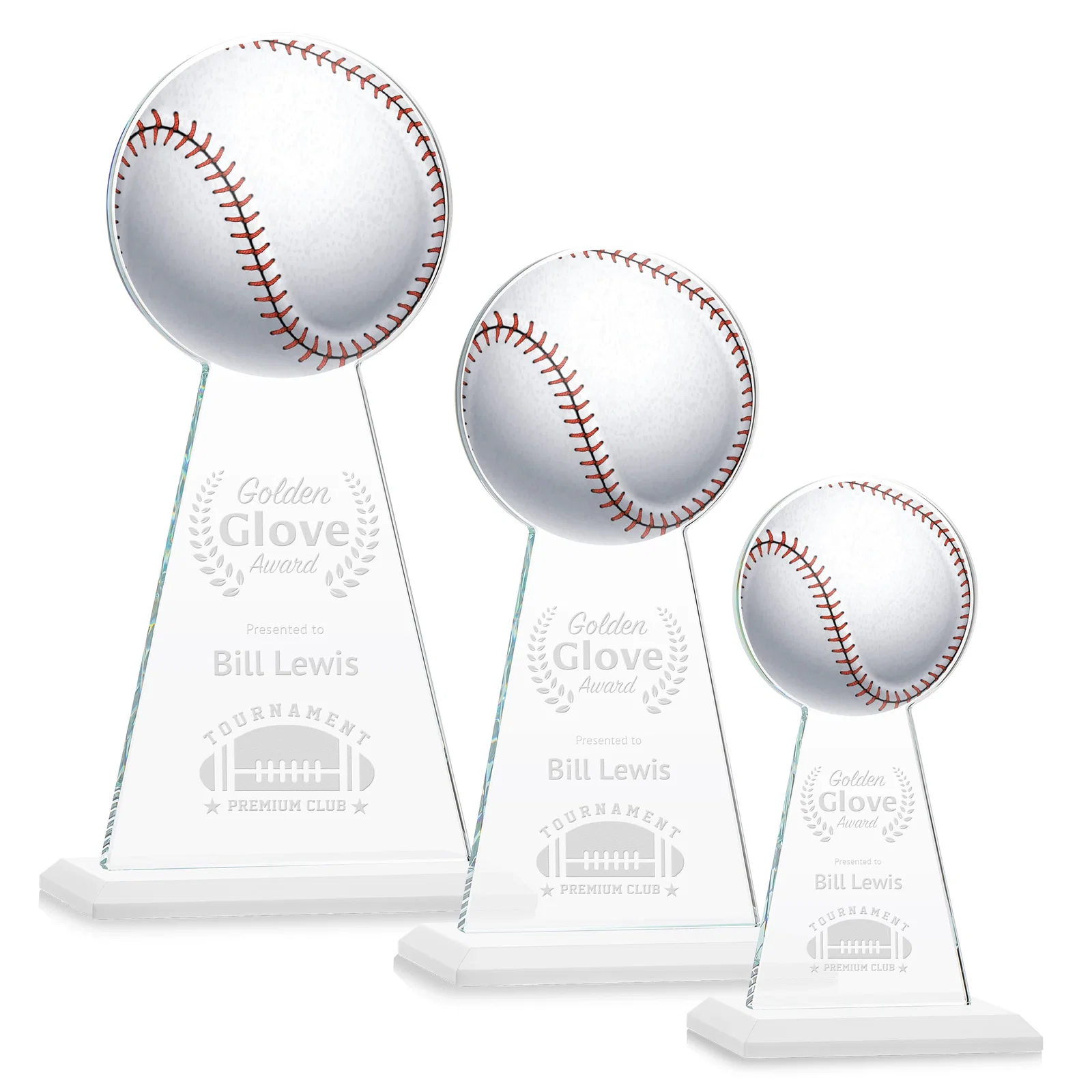 Promotional Starfire Crystal Summit Award - Baseball for team milestone celebrations