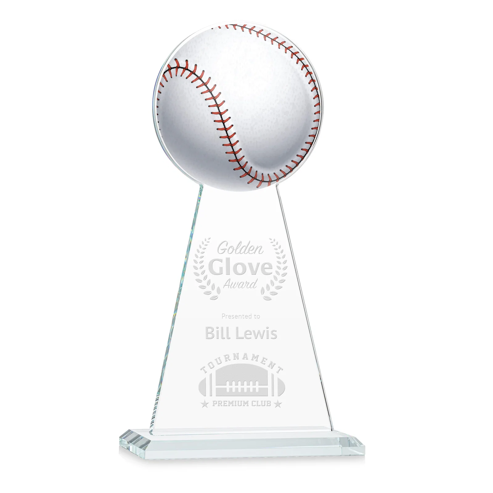 Custom Starfire Crystal Summit Award - Baseball for sales achievement awards