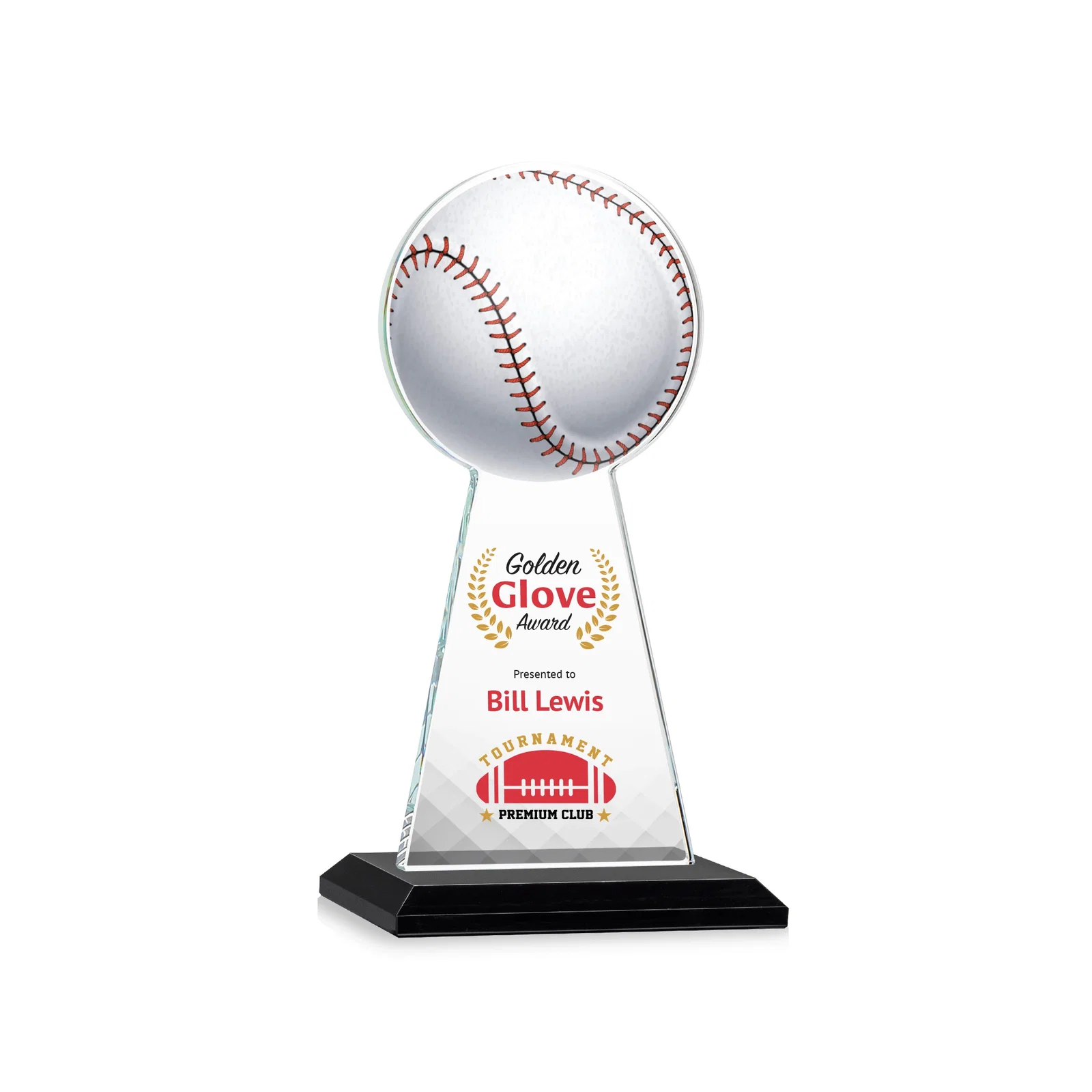 Branded Starfire Crystal Summit Award - Baseball for dealer and partner awards