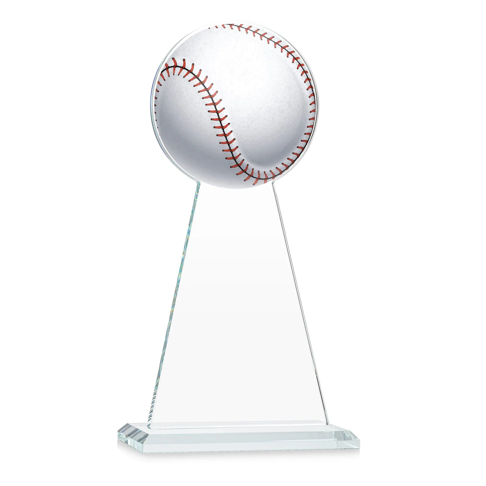 Customized Starfire Crystal Summit Award - Baseball for safety achievement programs