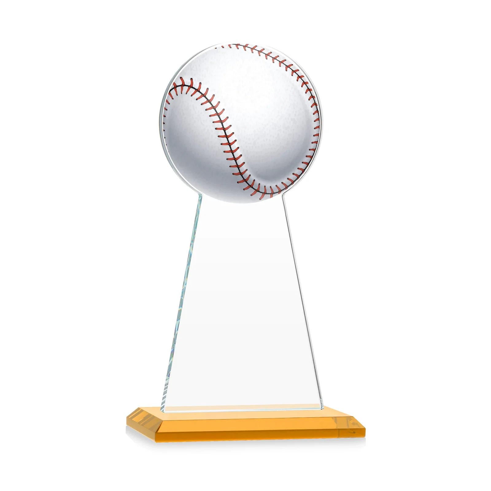 Customized Starfire Crystal Summit Award - Baseball for dealer and partner awards