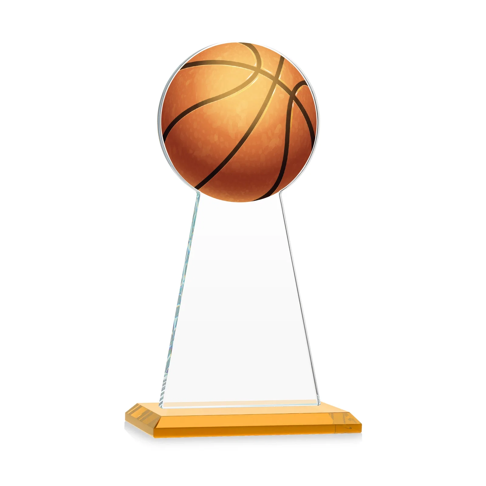Customized Starfire Crystal Summit Award with Basketball-Shaped Peak for dealer and partner awards