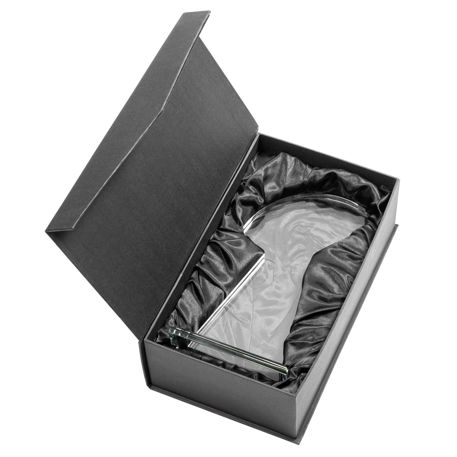 Custom Starfire Crystal Award With Football-Shaped Peak for retirement presentations