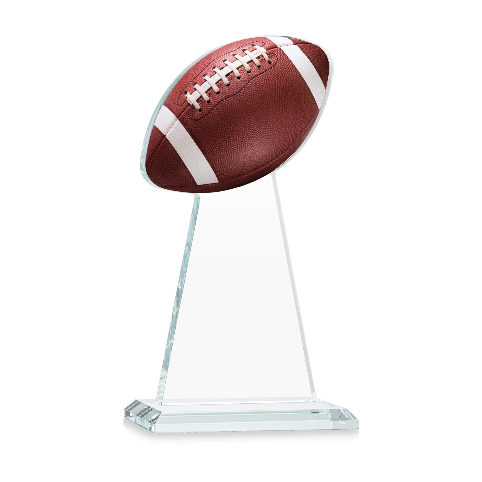 Customized Starfire Crystal Award With Football-Shaped Peak for dealer and partner awards
