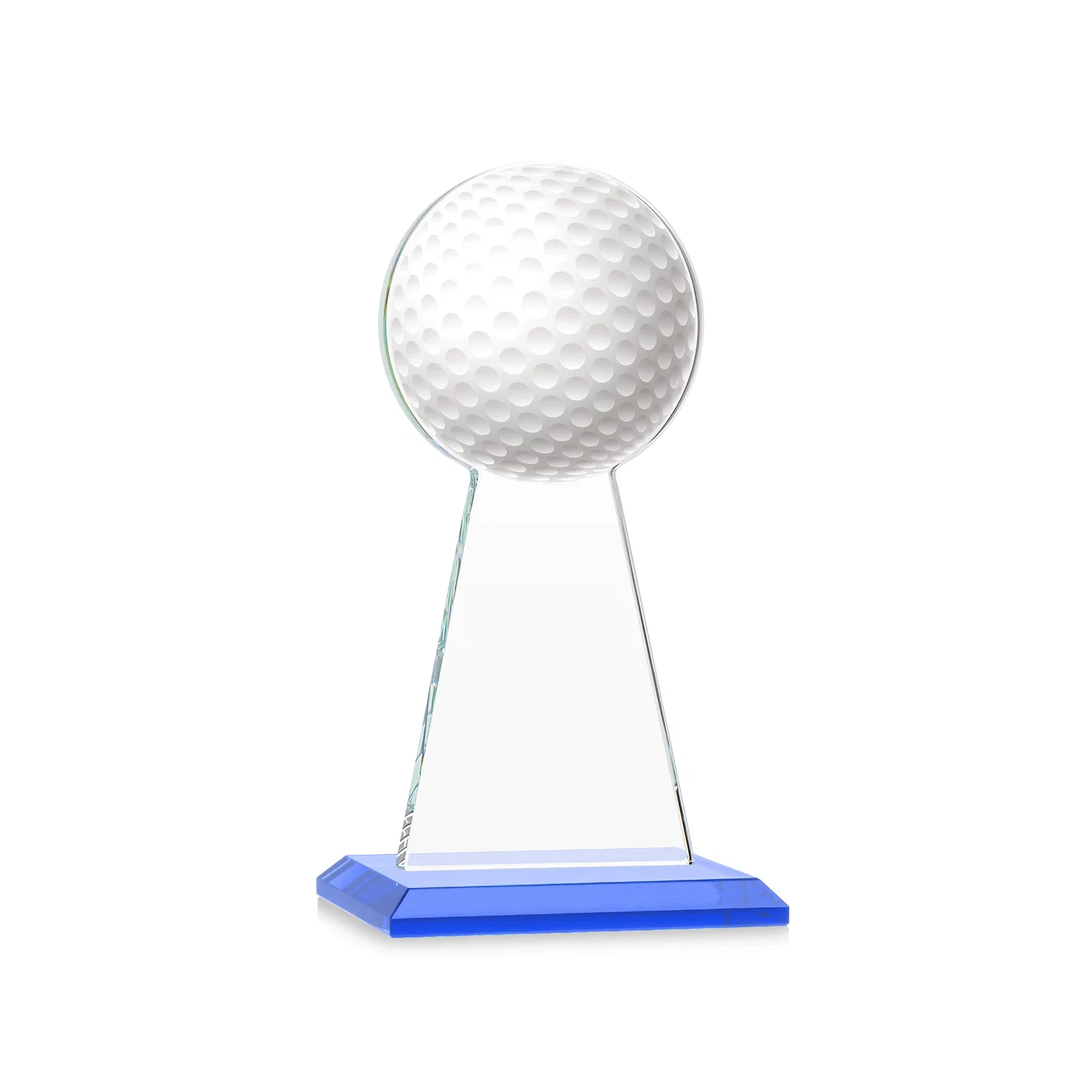 Custom engraved Starfire Crystal Award With Golf Ball-Shaped Peak for company anniversary events