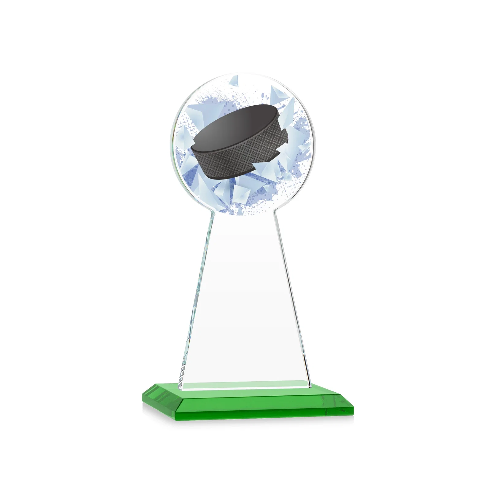 Customized Starfire Crystal Award With Hockey Puck-Shaped Peak for company anniversary events