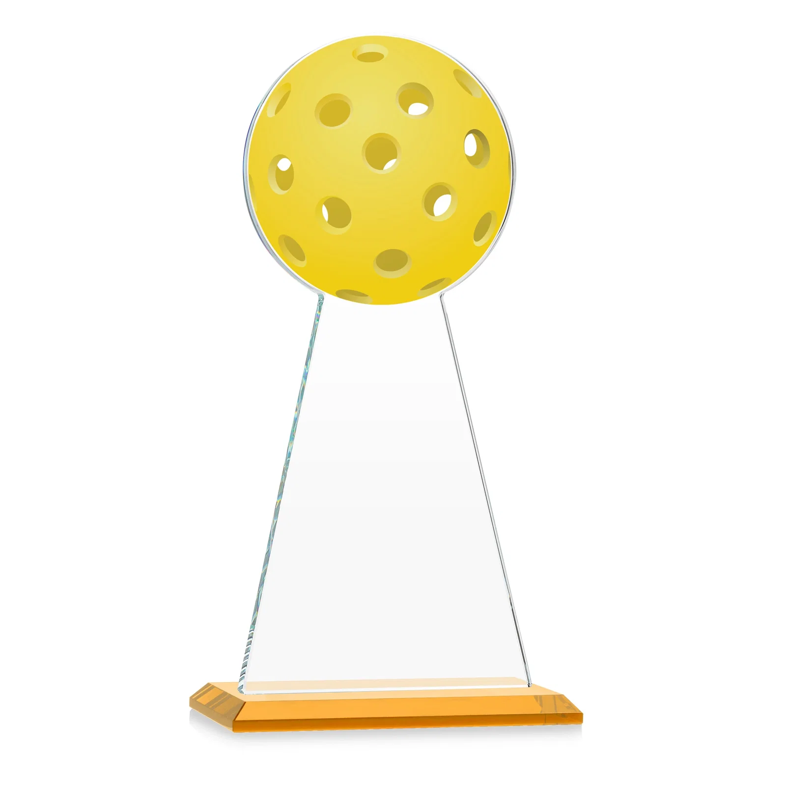 Customized Starfire Crystal Award With Pickleball-Shaped Peak for graduation ceremonies