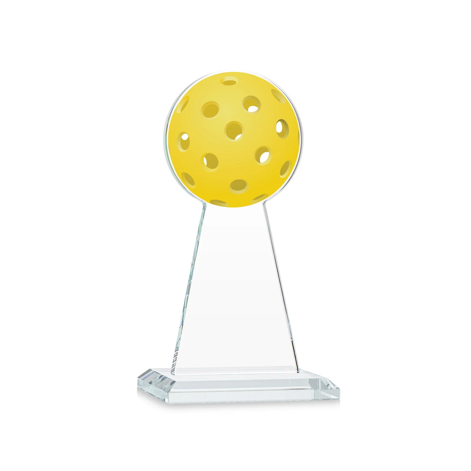 Customized Starfire Crystal Award With Pickleball-Shaped Peak for safety achievement programs