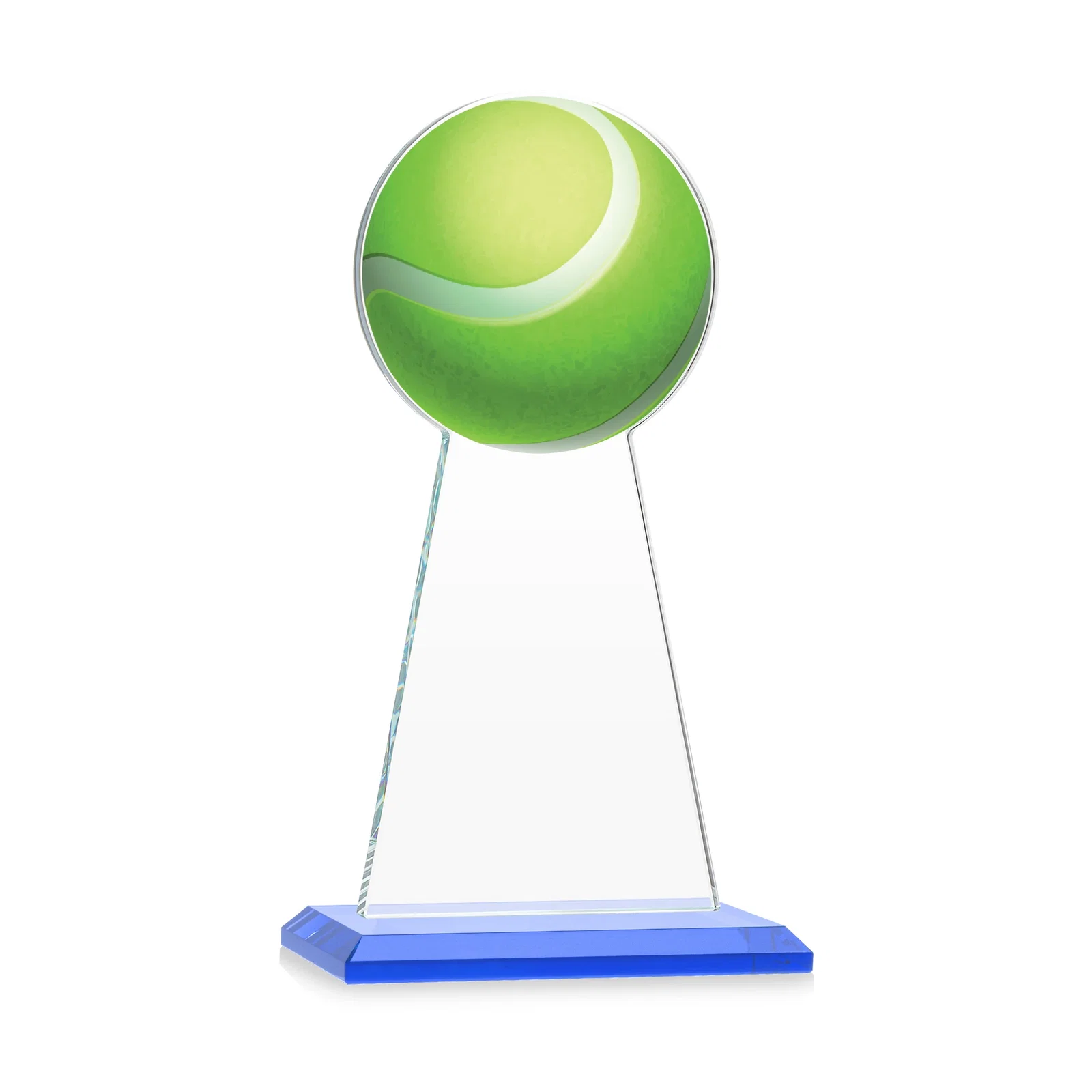 Custom Starfire Crystal Award With Tennis Ball Peak, with your logo for employee recognition