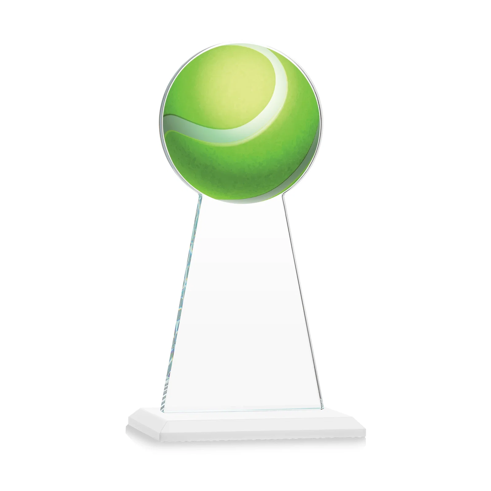 Custom Starfire Crystal Award With Tennis Ball Peak, with your logo for sales achievement awards