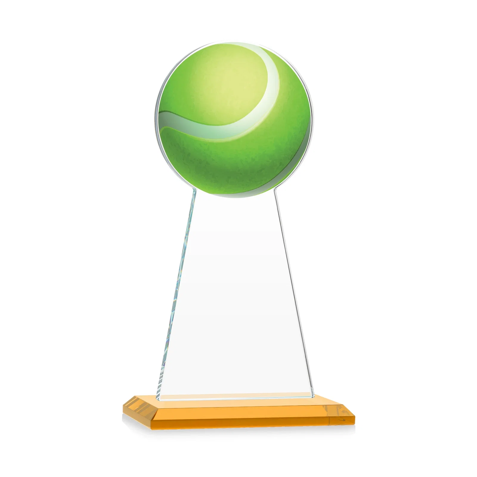 Customized Starfire Crystal Award With Tennis Ball Peak for donor appreciation