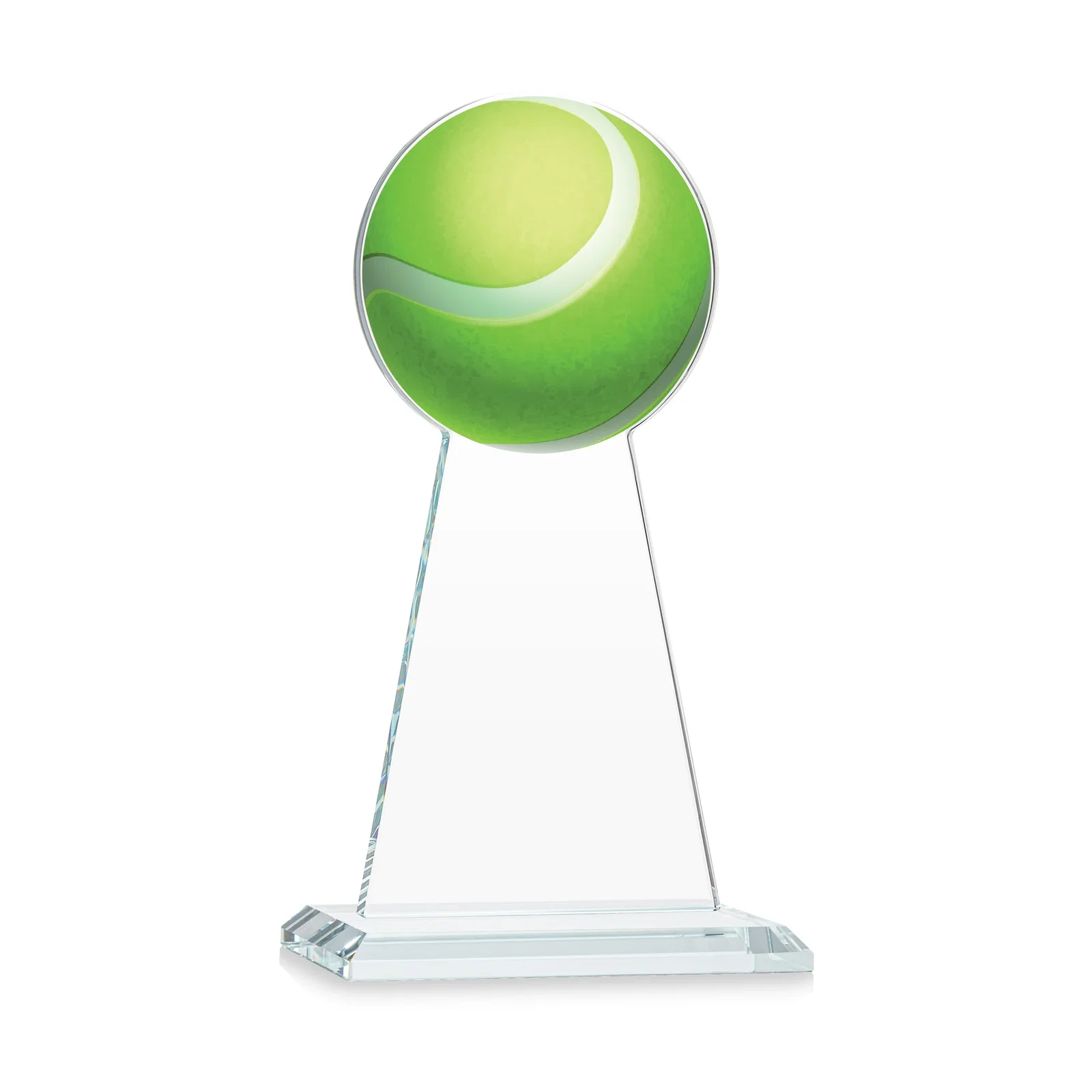 Customized Starfire Crystal Award With Tennis Ball Peak for volunteer appreciation
