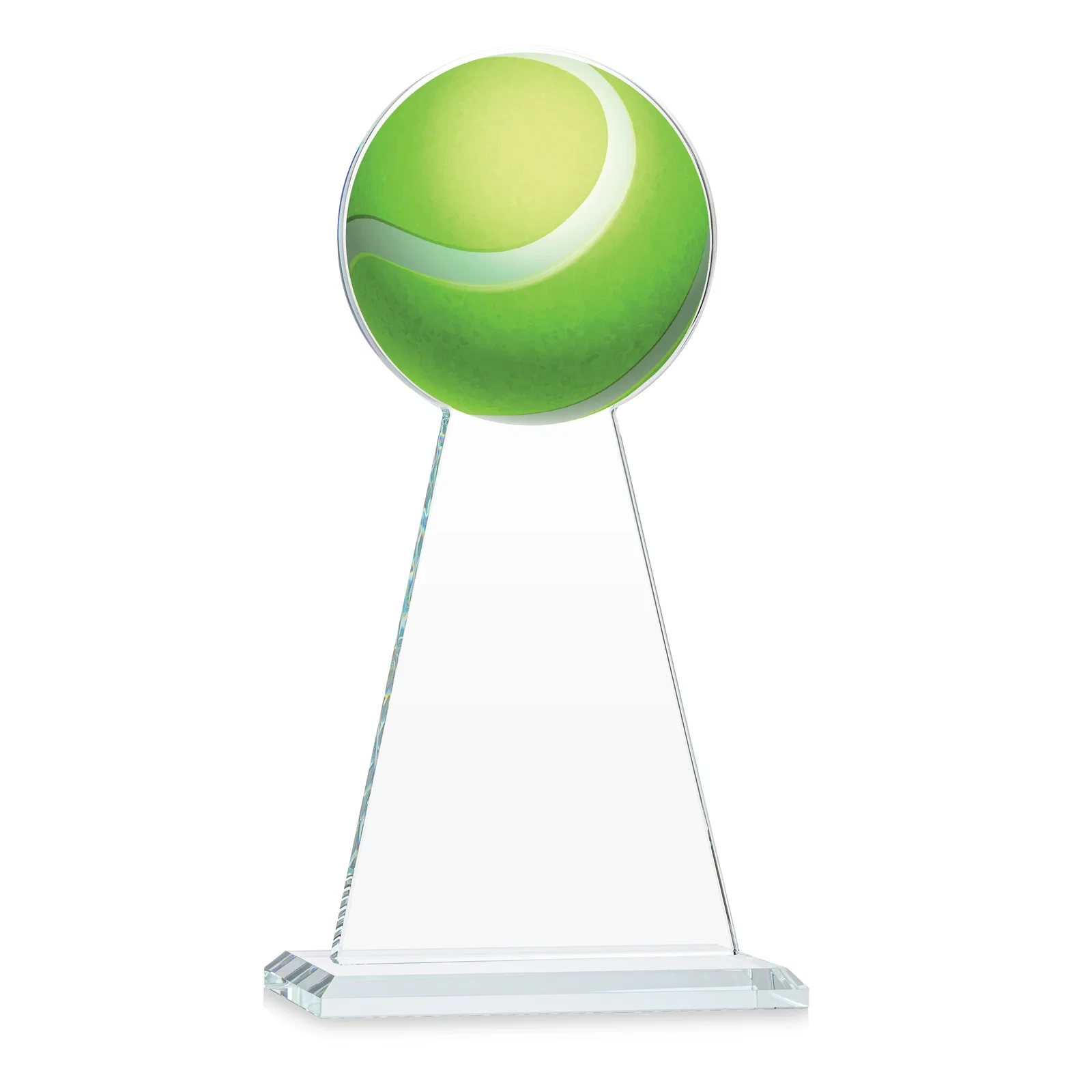 Customized Starfire Crystal Award With Tennis Ball Peak for dealer and partner awards