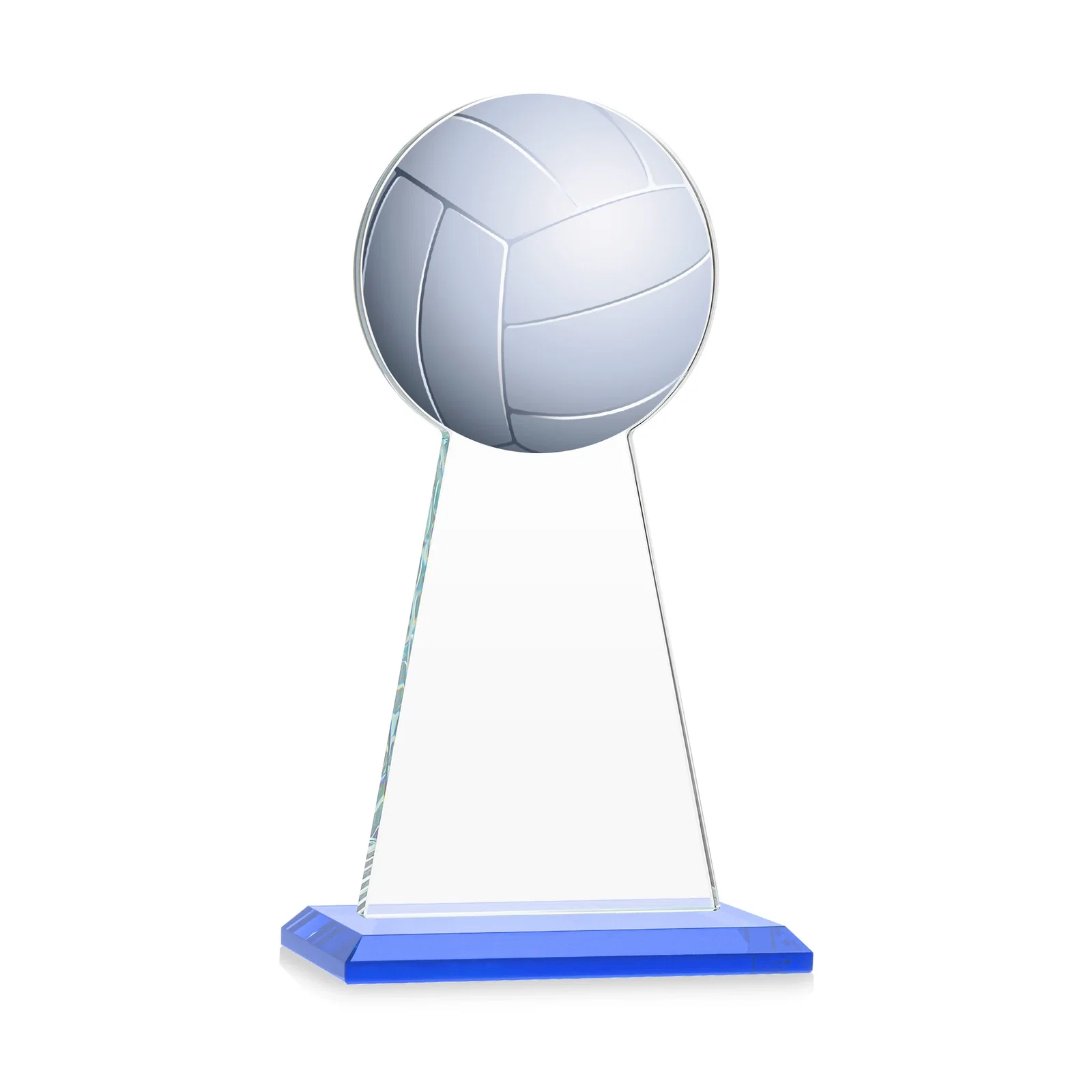 Custom Starfire Crystal Award With Volleyball Peak, with your logo for employee recognition