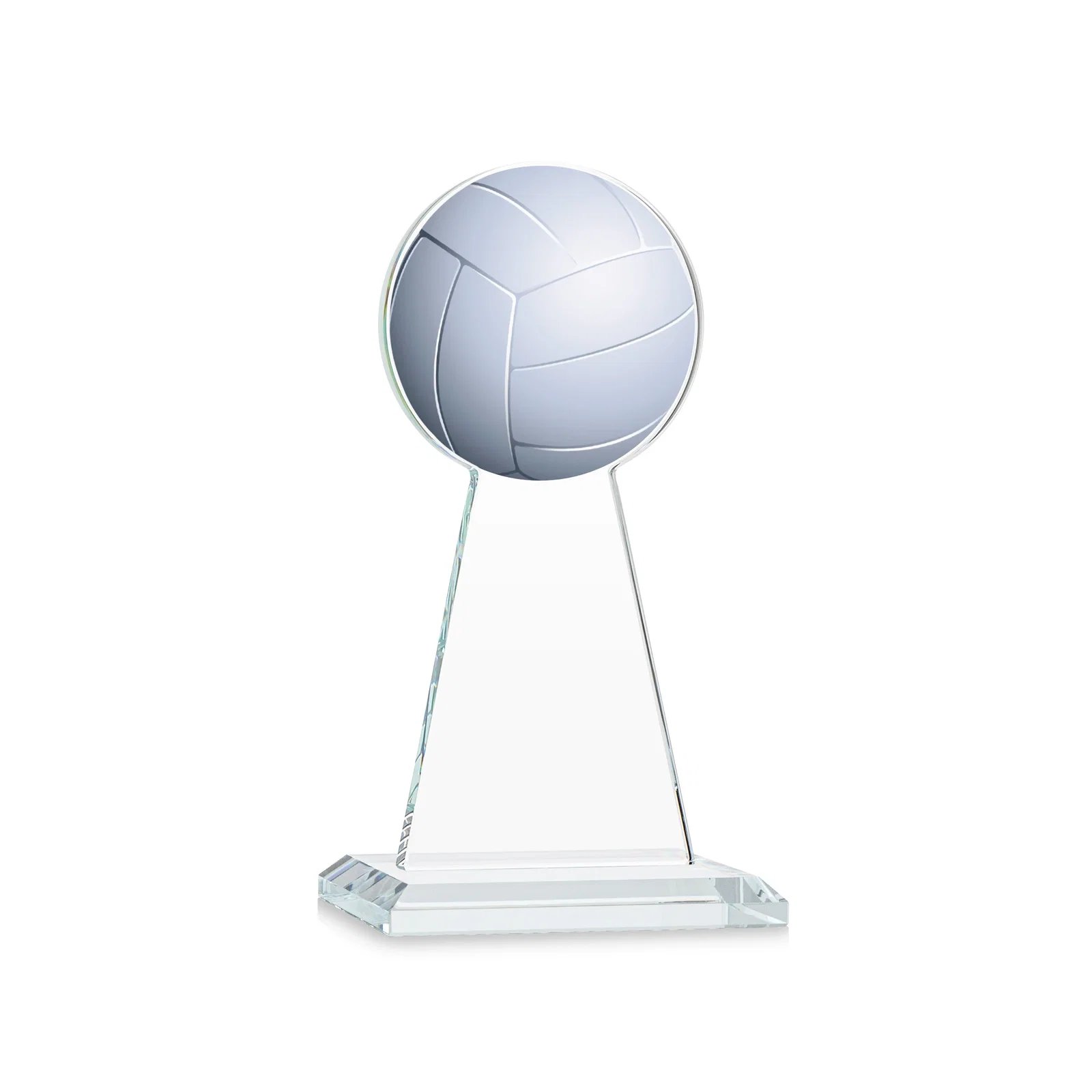 Customized Starfire Crystal Award With Volleyball Peak for safety achievement programs