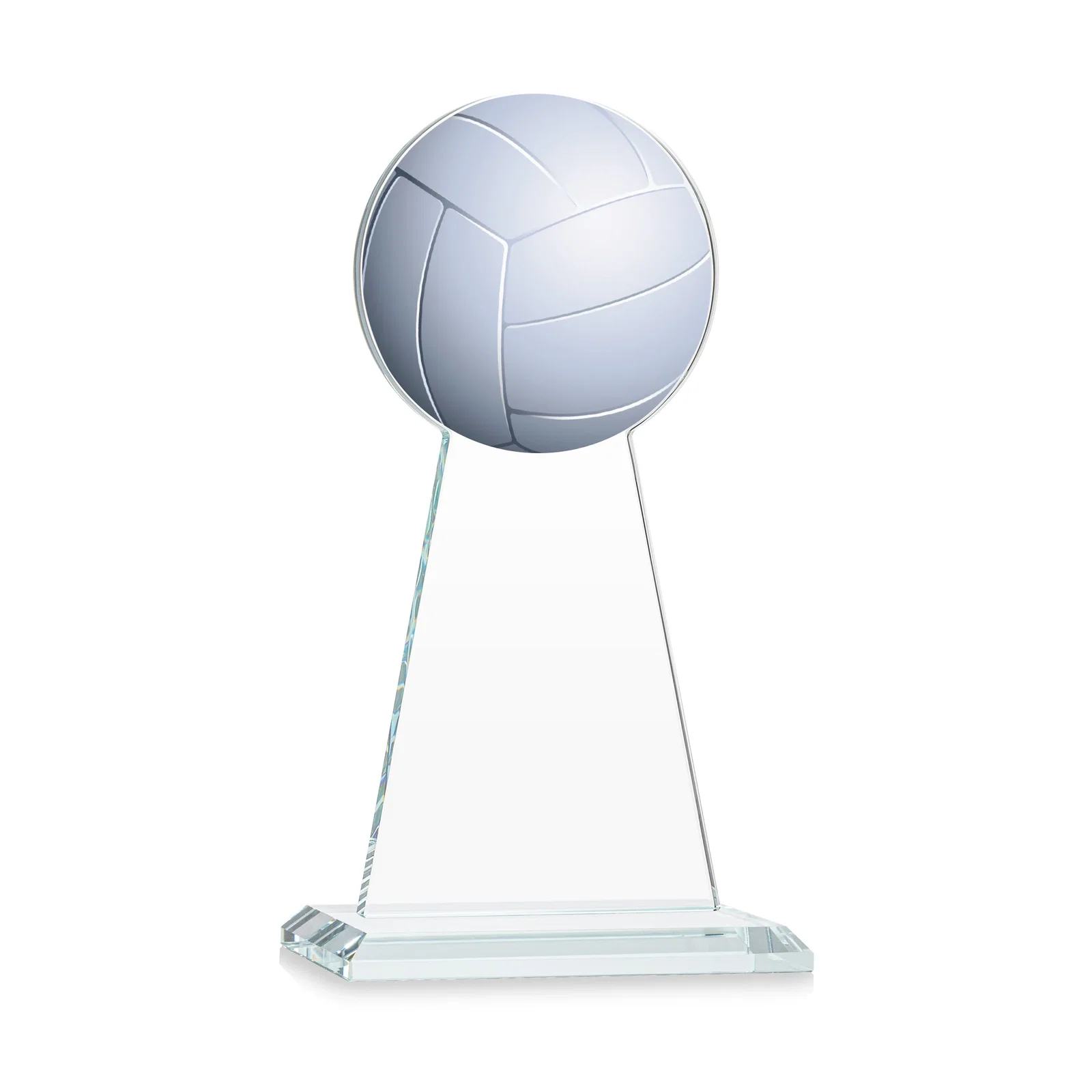 Customized Starfire Crystal Award With Volleyball Peak for volunteer appreciation