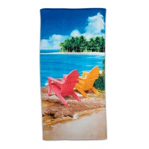 30 x 60 Inch Fiber Reactive Beach Towel, 100% Cotton