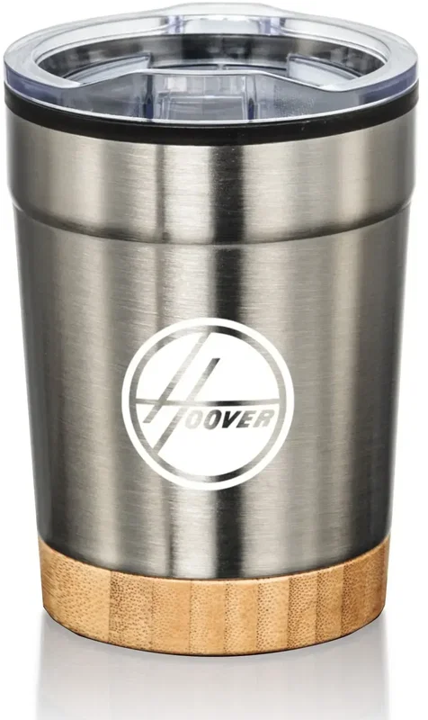 Eduardo 12oz Double-Wall Tumbler with Sliding Lid & Bamboo Base — view 4