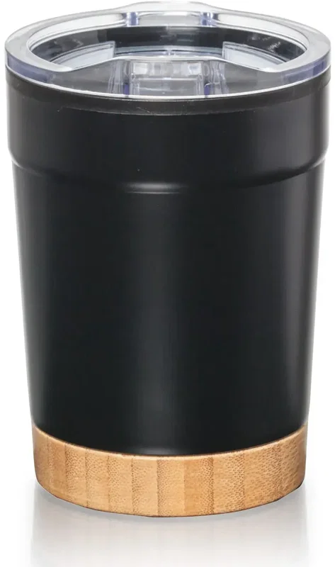 Eduardo 12oz Double-Wall Tumbler with Sliding Lid & Bamboo Base — view 6