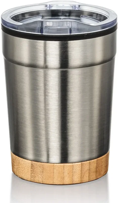 Eduardo 12oz Double-Wall Tumbler with Sliding Lid & Bamboo Base — view 9