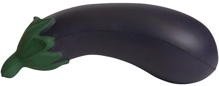 Imprinted Eggplant Stress Reliever — view 2