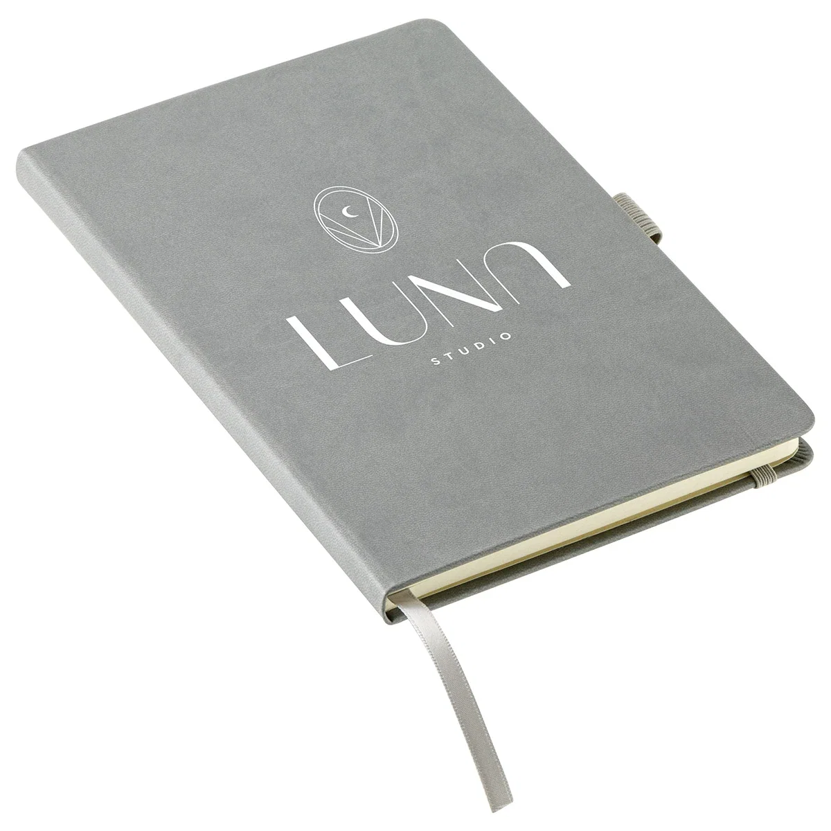 Promotional Elan journal open flat displaying lined interior pages