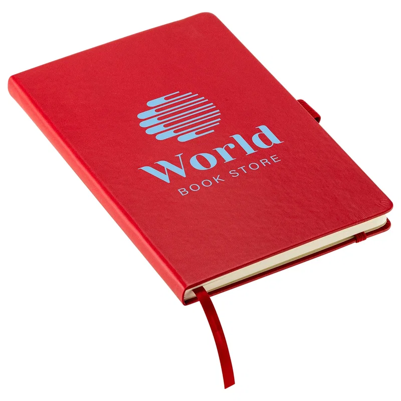 Custom Elan Hardcover Journal with elastic band closure detail