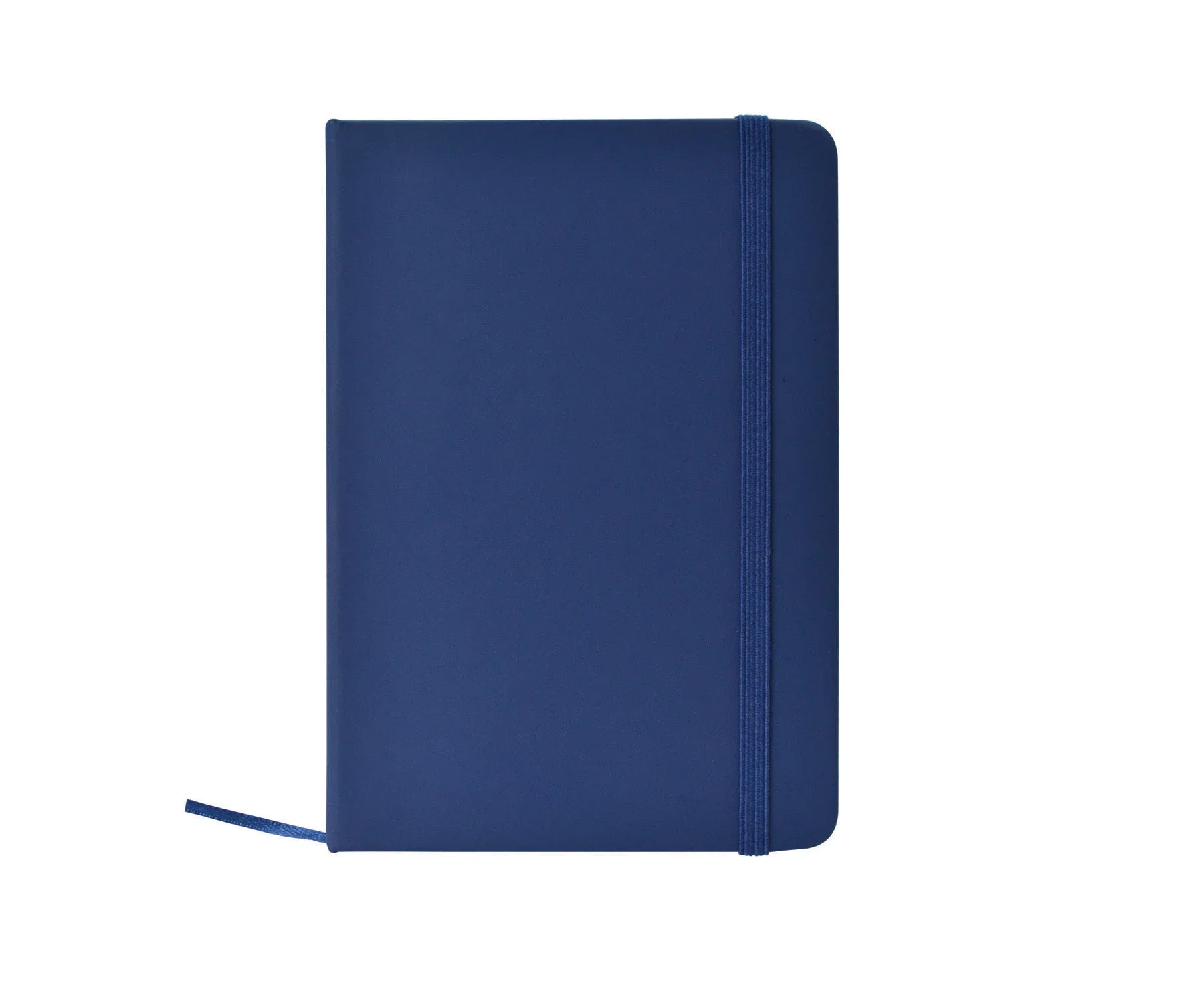 Elastic-Close 80-Sheet Journal. Vinyl-cover journal with elastic closure for corporate onboarding kits, view 2