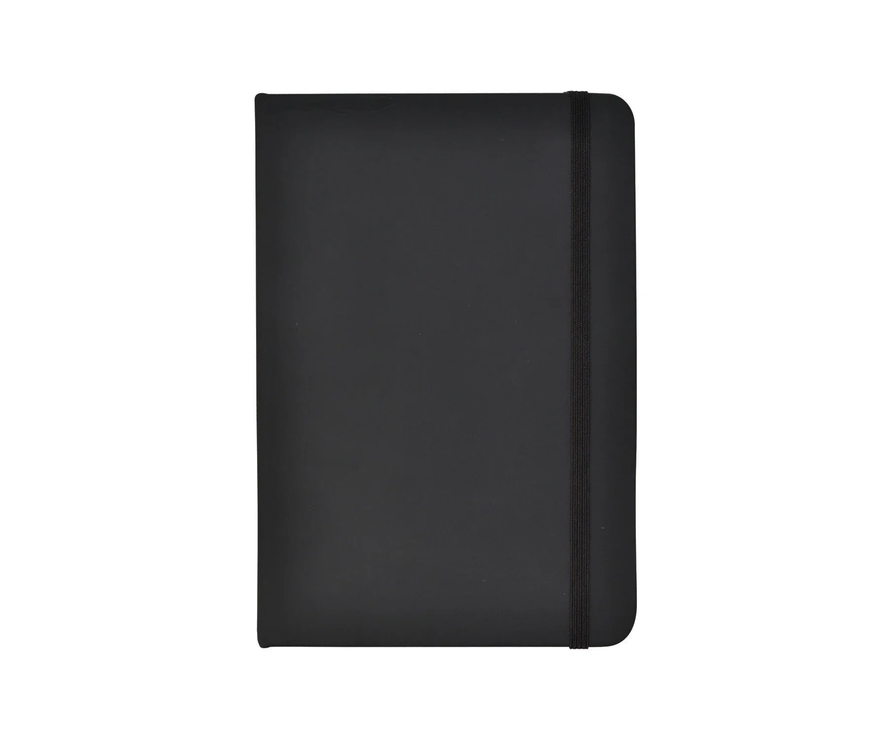 Elastic-Close 80-Sheet Journal. Vinyl-cover journal with elastic closure for corporate onboarding kits, view 3