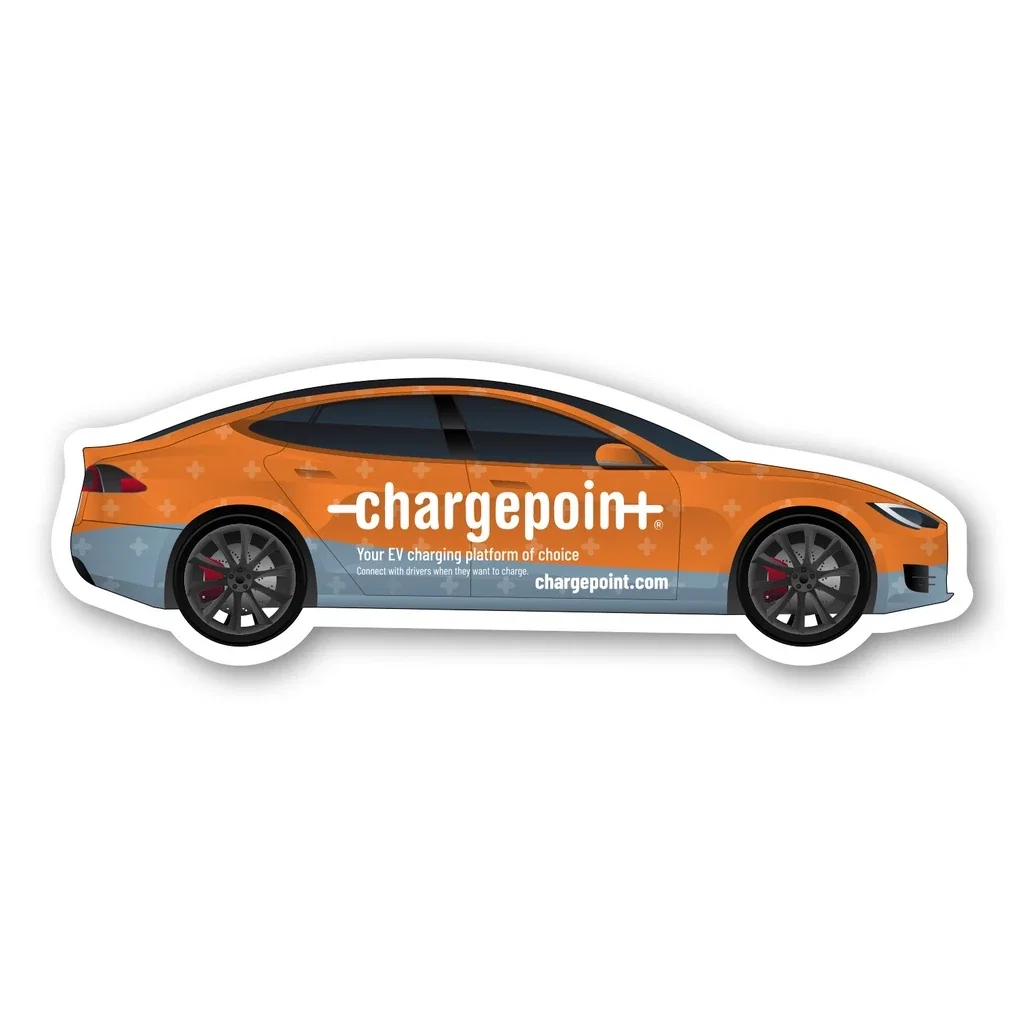 Electric Car Shaped Full Color Magnet