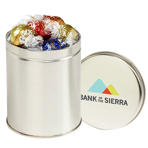 Elegant Quart-Sized Round Tin Canister — view 2