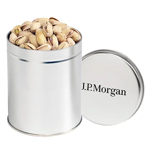 Elegant Quart-Sized Round Tin Canister — view 3