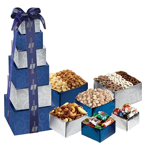 Elegant Regal Tower of Indulgence Gift Set — view 2