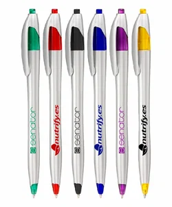 Elegant Silver Pen w/ Colored Trim