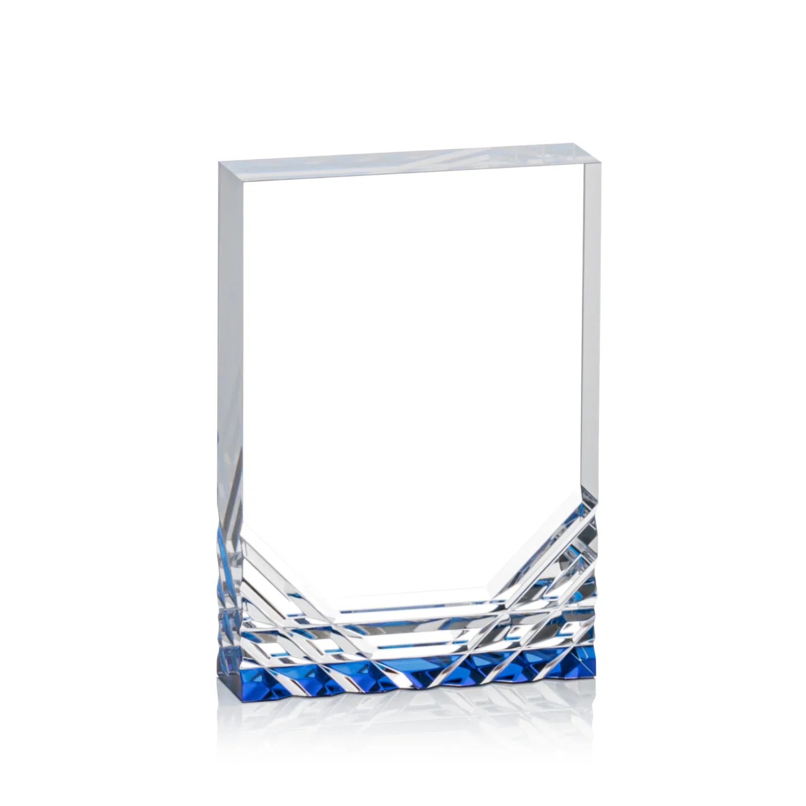 Branded Acrylic Rectangle Award With Color-Reflecting Cut Base for safety achievement programs