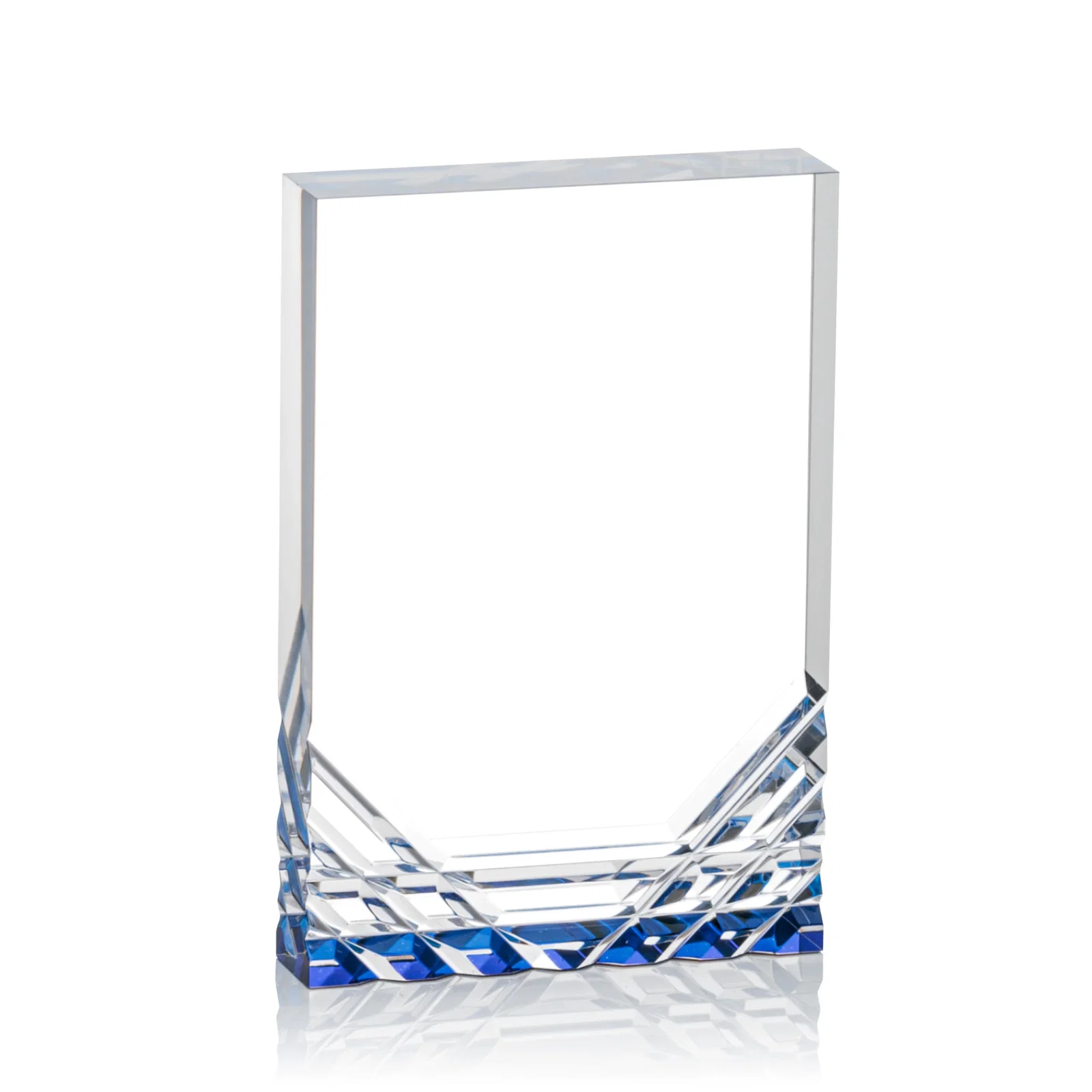 Branded Acrylic Rectangle Award With Color-Reflecting Cut Base for volunteer appreciation