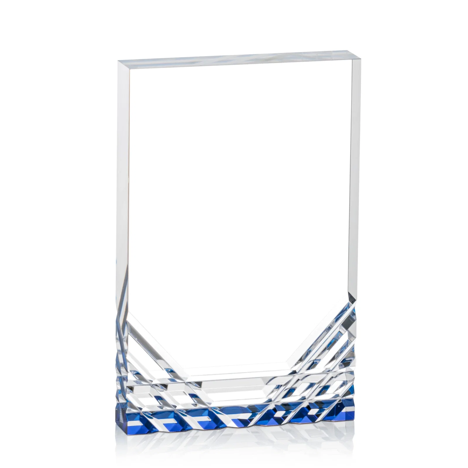 Branded Acrylic Rectangle Award With Color-Reflecting Cut Base for dealer and partner awards