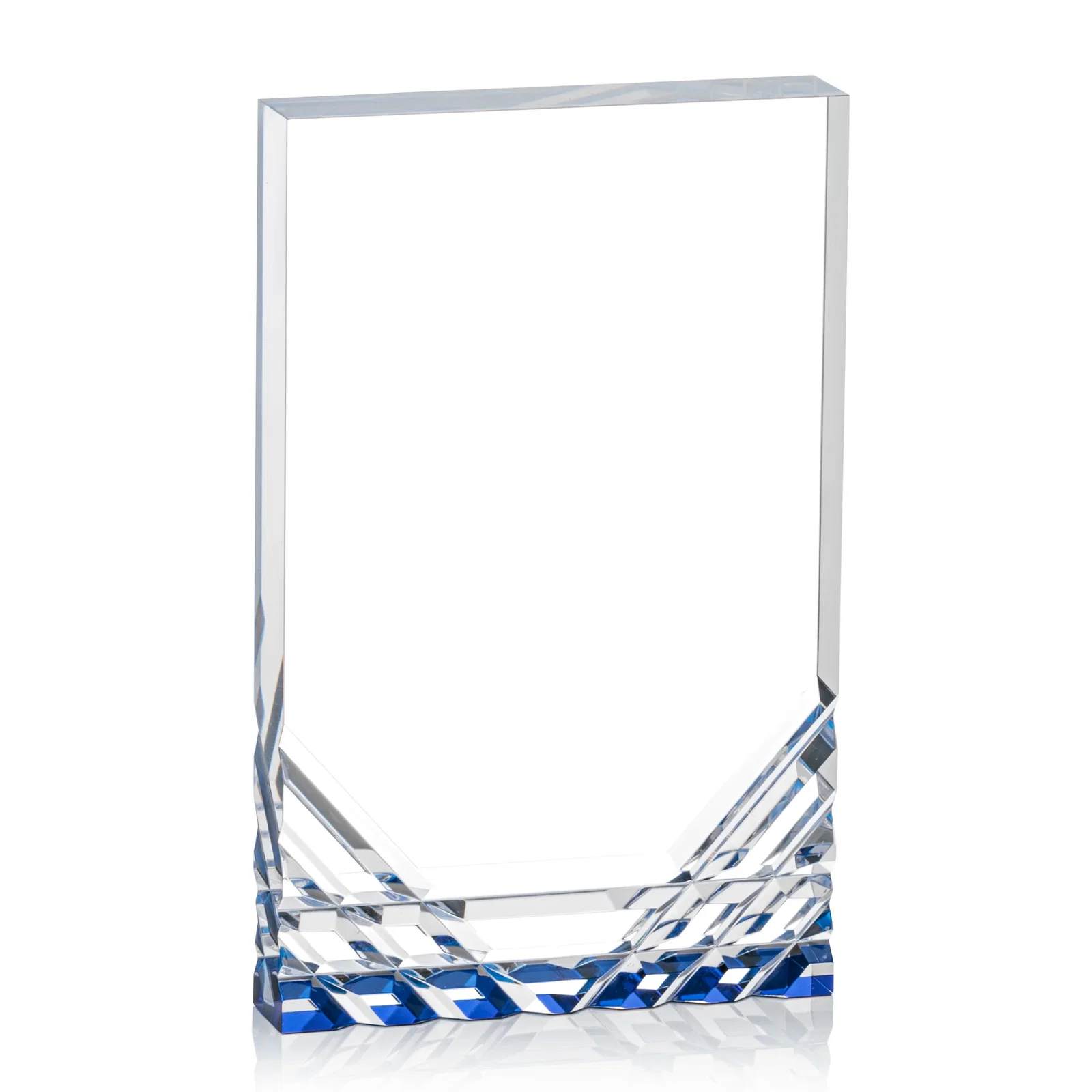 Branded Acrylic Rectangle Award With Color-Reflecting Cut Base for company anniversary events