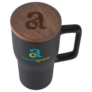 Element 18 oz Ceramic Mug w/ Wood Lid